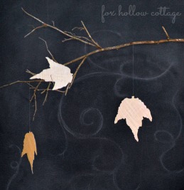 Burlap and Paper Sack Fall Leaves
