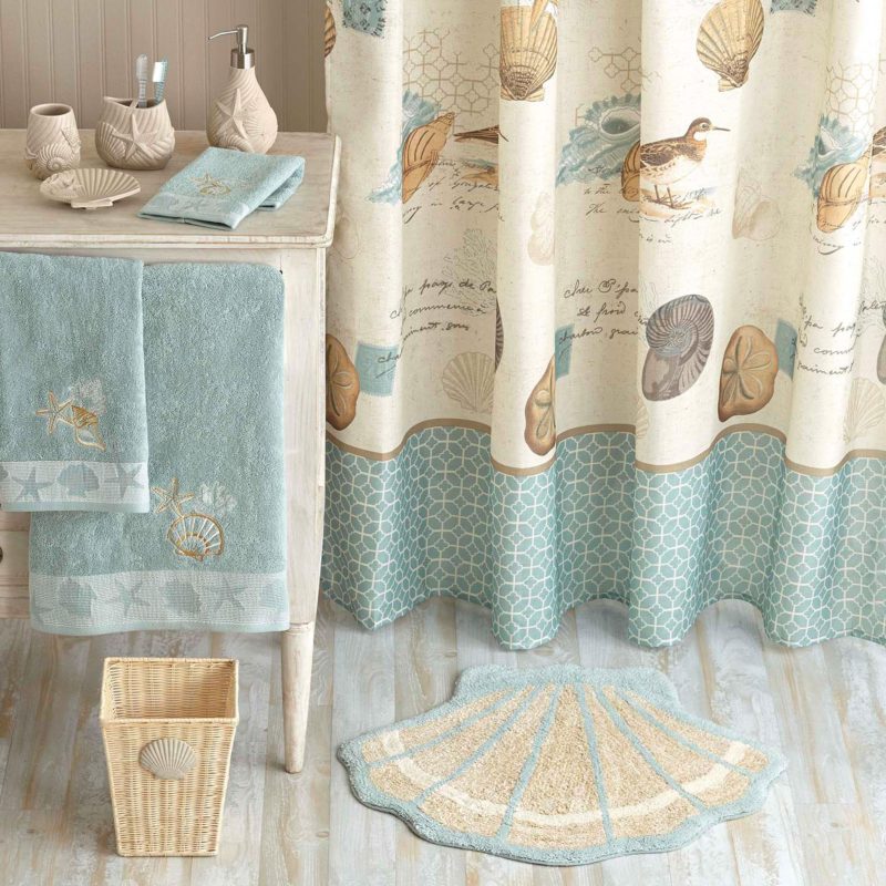 How To Make Tab Top Curtains Seashell Shower Curtain eBay