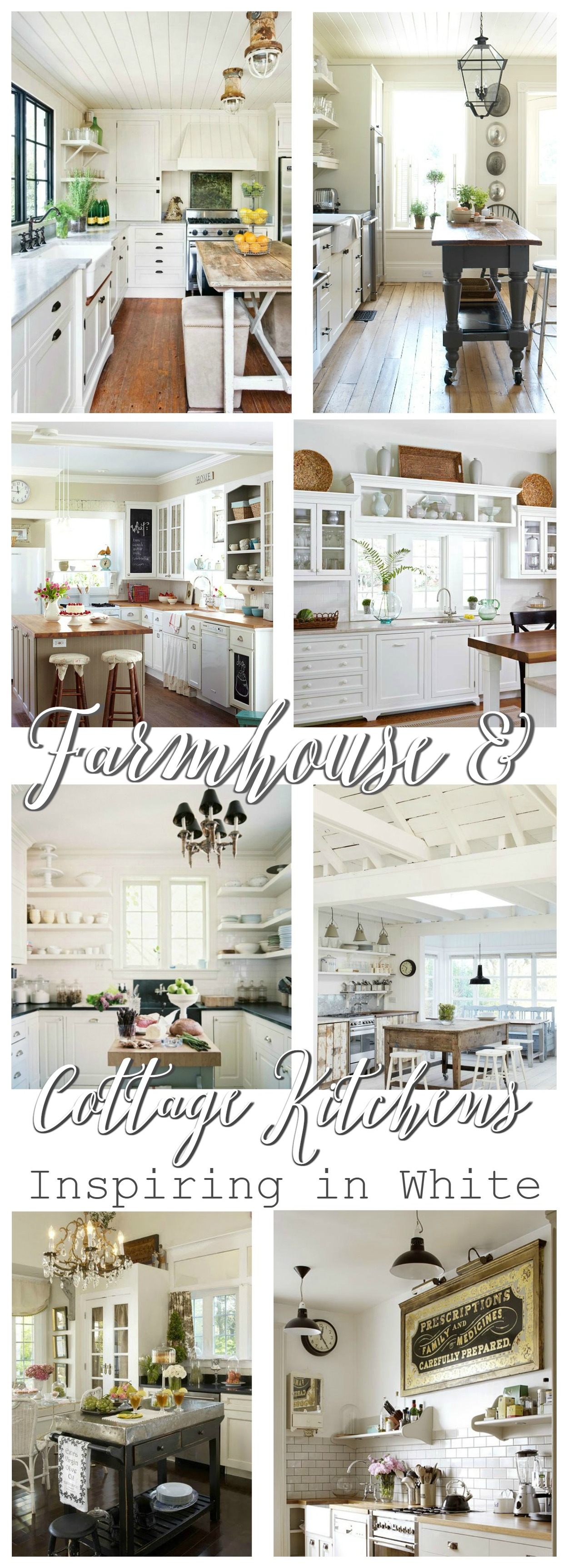 Farmhouse Cottage Kitchens at foxhollowcottage.com - Inspiring in White!