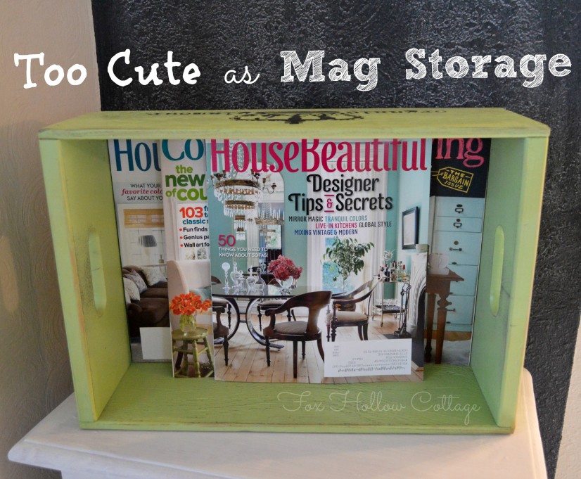 Glitterfarm Organic Glamour Crate Box as Magazine Storage