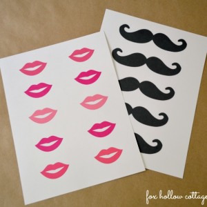 Lip and Moustache Printables