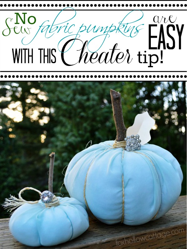Easy No Sew Fabric Pumpkin Craft! #pumpkin #fabricpumpkin #dollartree #craft