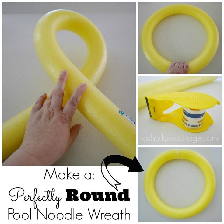 how to make a pool noodle wreath - perfectly round!