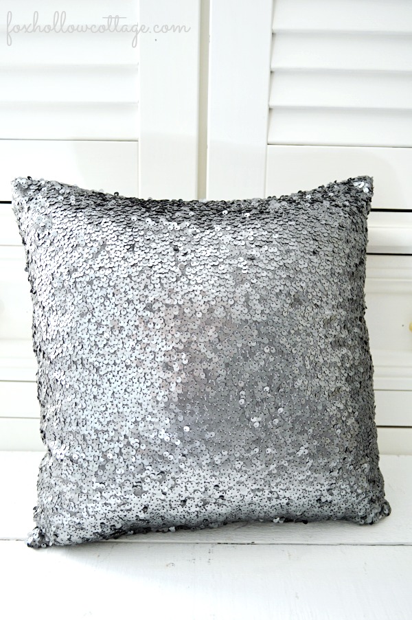 HomeGoods Silver Pewter Matte Sequin Pillow #homedecor #pillow #sequin