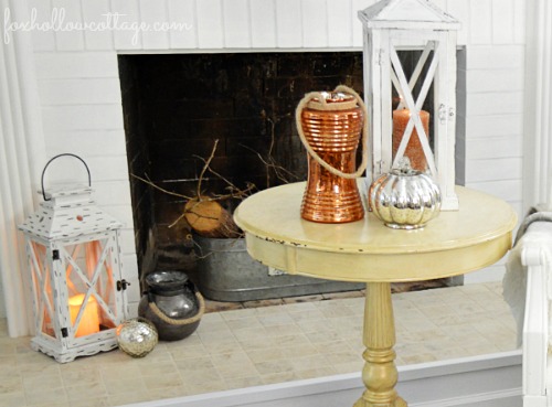 Fireplace Hearth Home Decor: Lantern Mercury Glass #HomeGoodsHappyResolutions