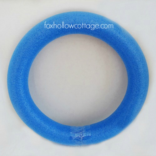 Pool Noodle Wreath Base Diy Craft foxhollowcottage