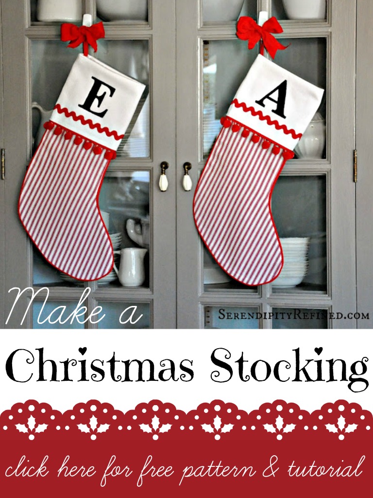 DIY Handcrafted Christmas Stocking Pattern and Tutorial