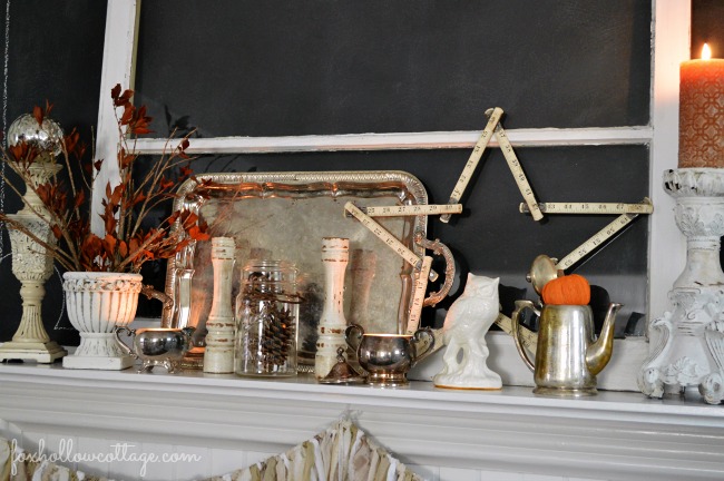 Vintage Thrifted Budget Fall Mantel