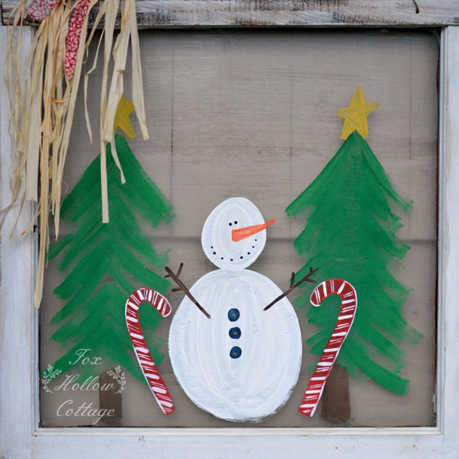 Diy Christmas Window Art Snowman