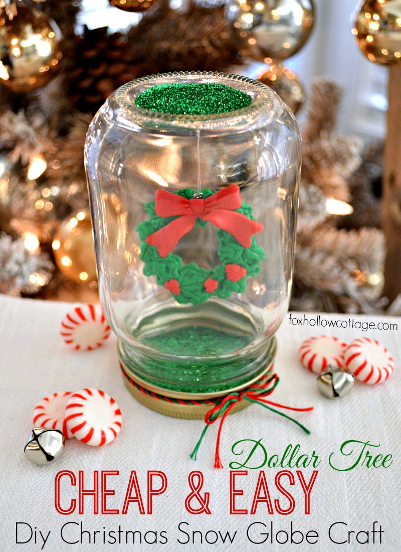 Make it: Diy Mason Jar Snow Globe Christmas Craft #valueseekersclub