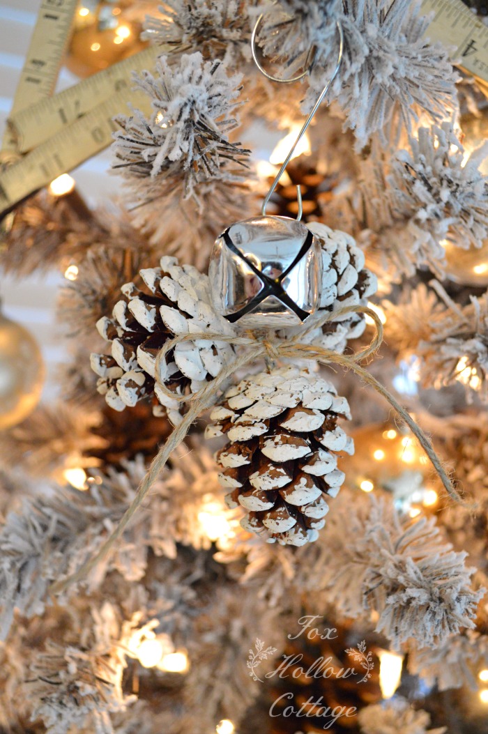 Jingle Bell Diy Pine Cone Christmas Tree Ornament Craft