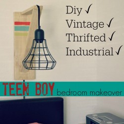 vintage industrial teen boys bedroom
