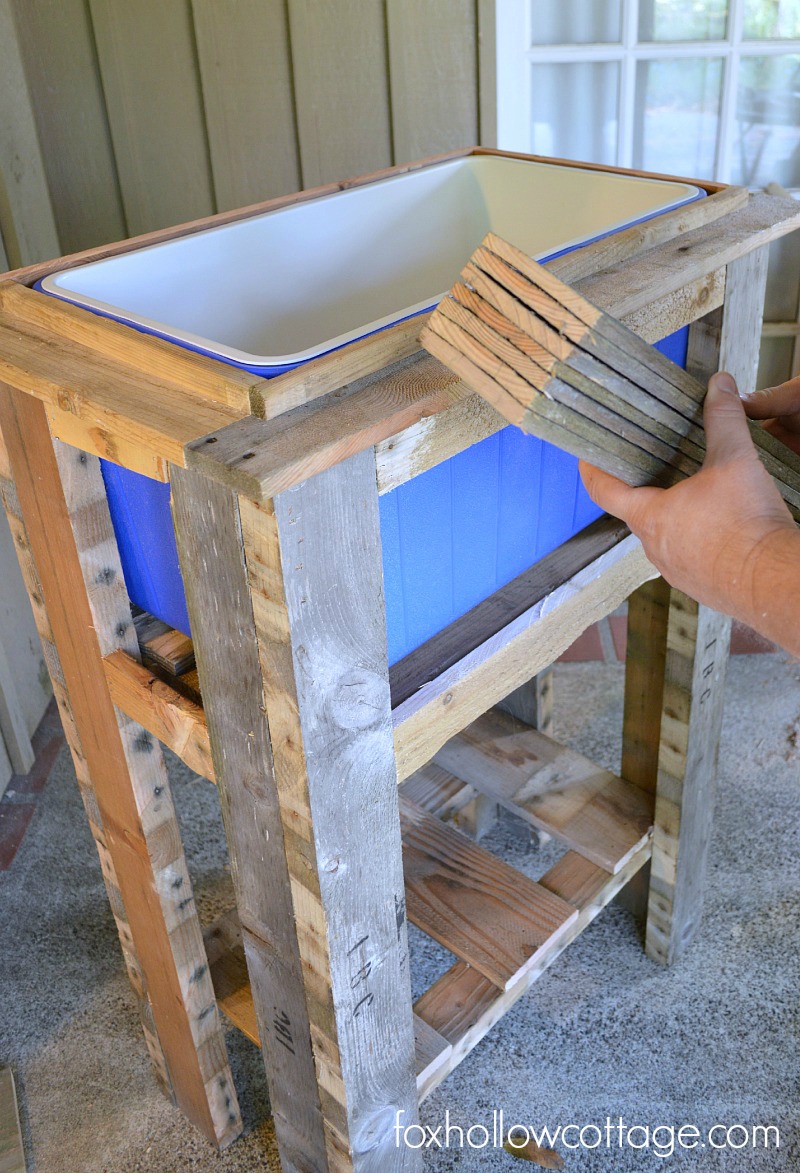 Step #9 - DIY Wood Deck Cooler #thehomedepot #3MPartner #ad