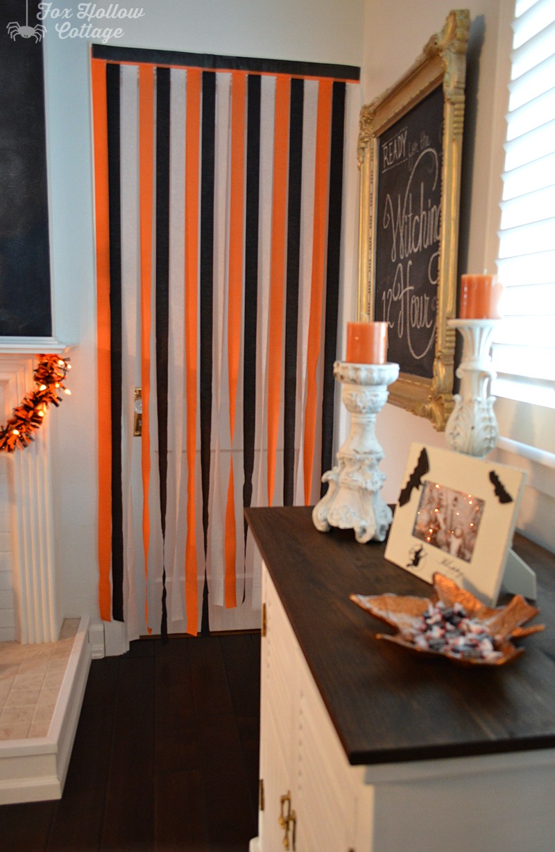 Halloween Streamer Door Curtain - Fox Hollow Cottage