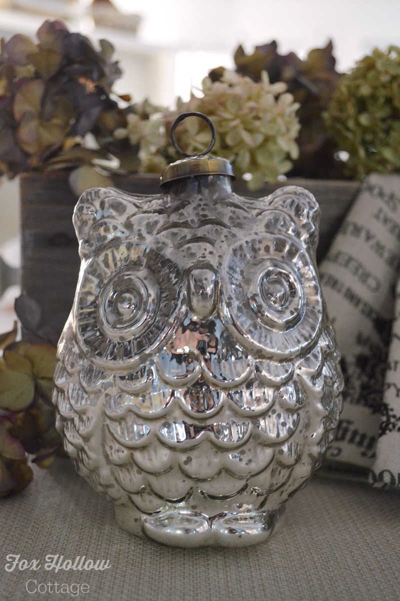 Mercury Glass Owl | #homegoodshappy at foxhollowcottage.com