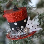 How To Turn A Dollar Tree Christmas Ornament into Frosty’s Vintage Top Hat