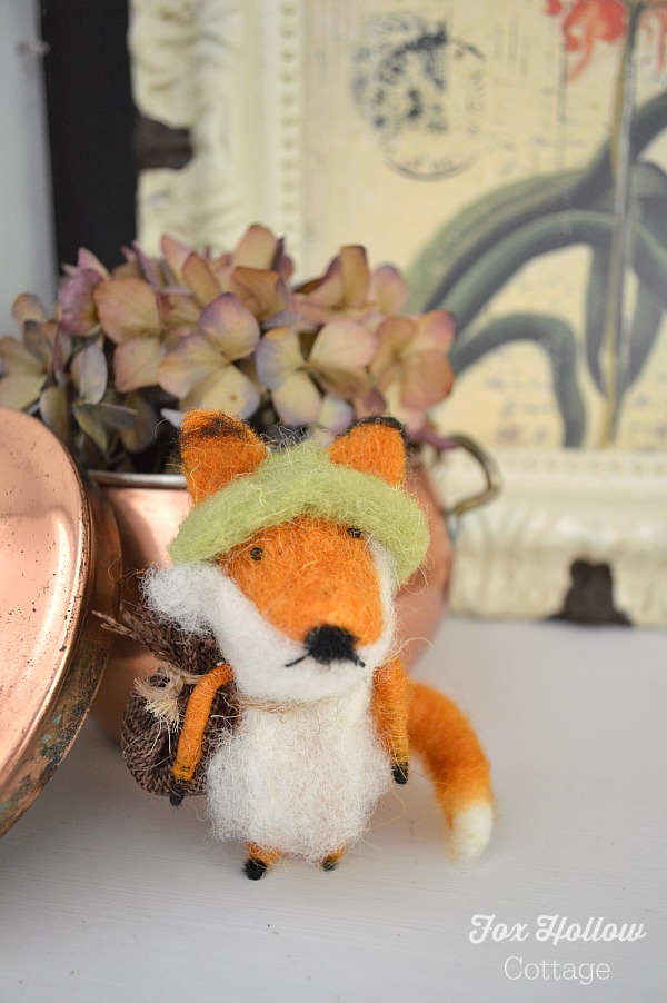 Felted Fox Copper Dried Hydrangeas - foxhollowcottage