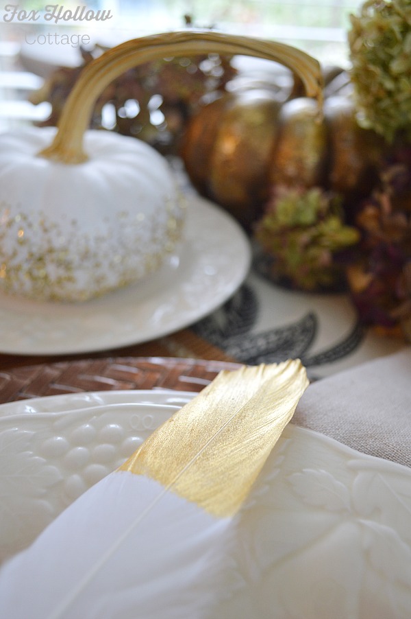 Metallic Gold - Paint Dipped Feather