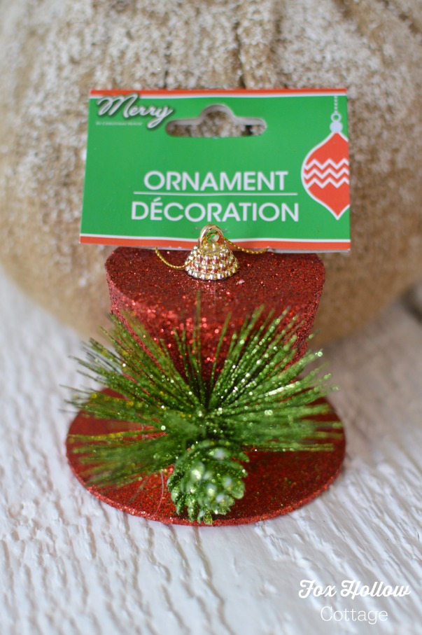 before dollar tree christmas ornament