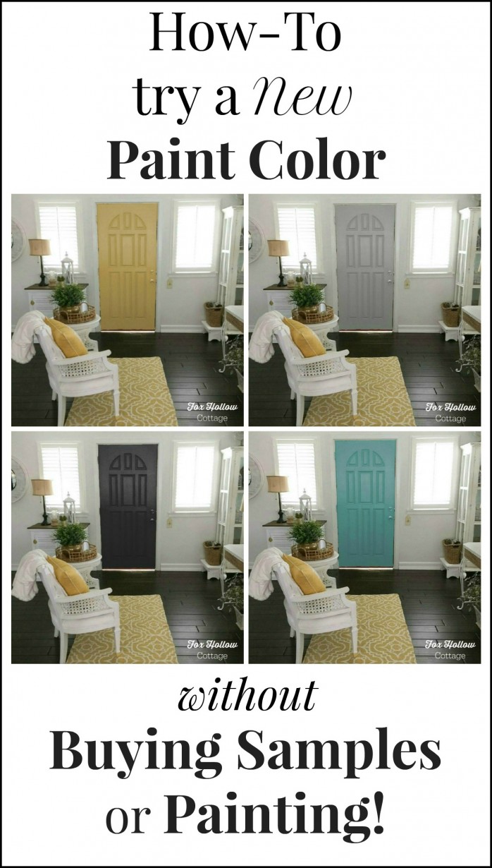 How to try a new paint color without buying samples or painting - foxhollowcottage.com