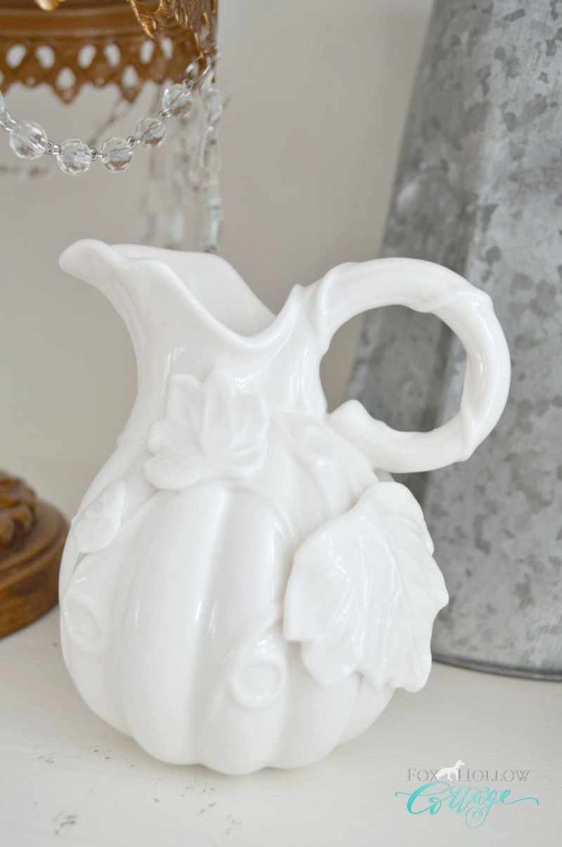 Fox Hollow Cottage Autumn Apothecary Fall Home Decor Decorating - @HomeGoods little white leaf pitcher foxhollowcottage.com