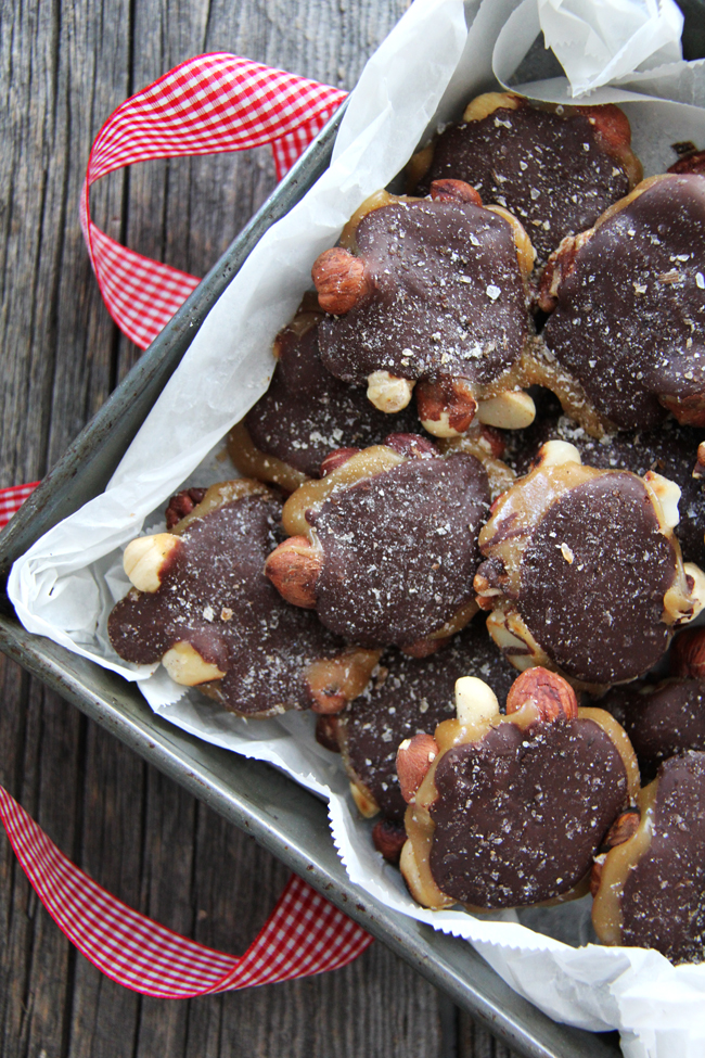 Chocolate-Caramel-Nut-Clusters-Recipe-A-Pretty-Life | A Fox Hollow Cottage #foxhollowfridayfavs Instagram feature 