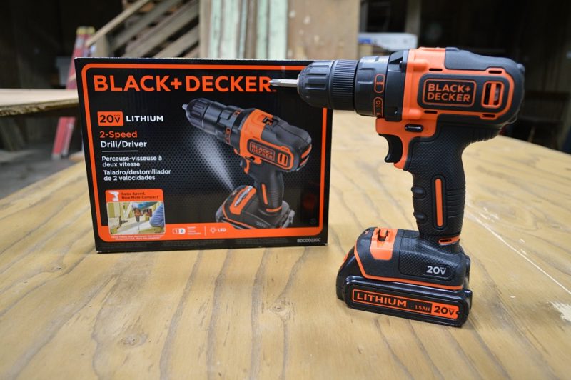Black and Decker 2 Speed 20 Volt Drill Driver - foxhollowcottage.com - DIY Floating Shelf Project