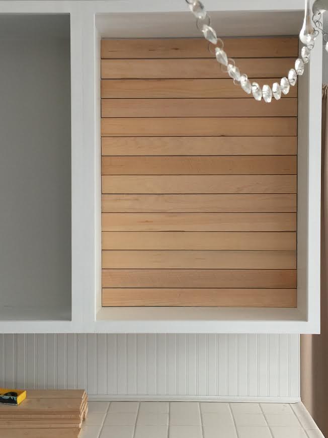 Simple Shiplap: How To DIY a Planked Wall with No Nails by Shannon Fox at foxhollowcottage.com