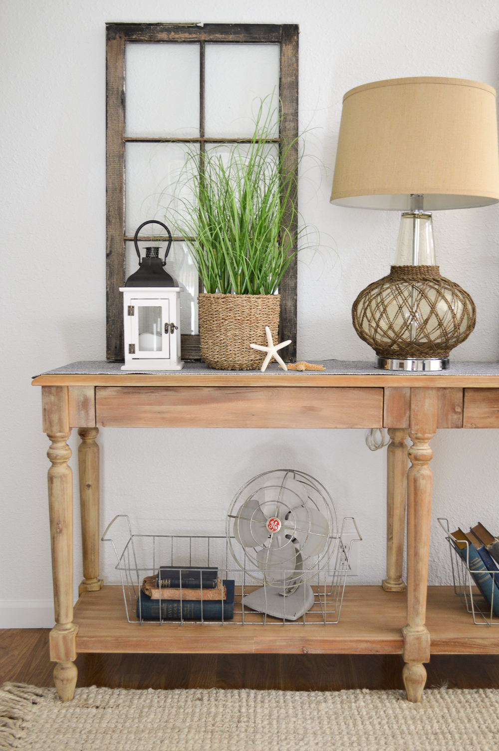 Summer Entryway at The Little Cottage | Coastal Cottage Nautical Decorating