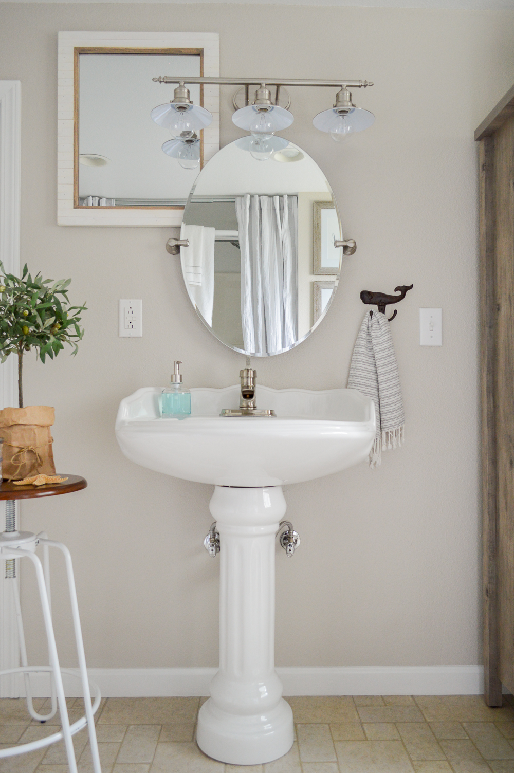 The Little Cottage Bathroom Makeover at Fox Hollow Cottage - Coastal cottage farmhouse blend with Better Homes & Gardens 