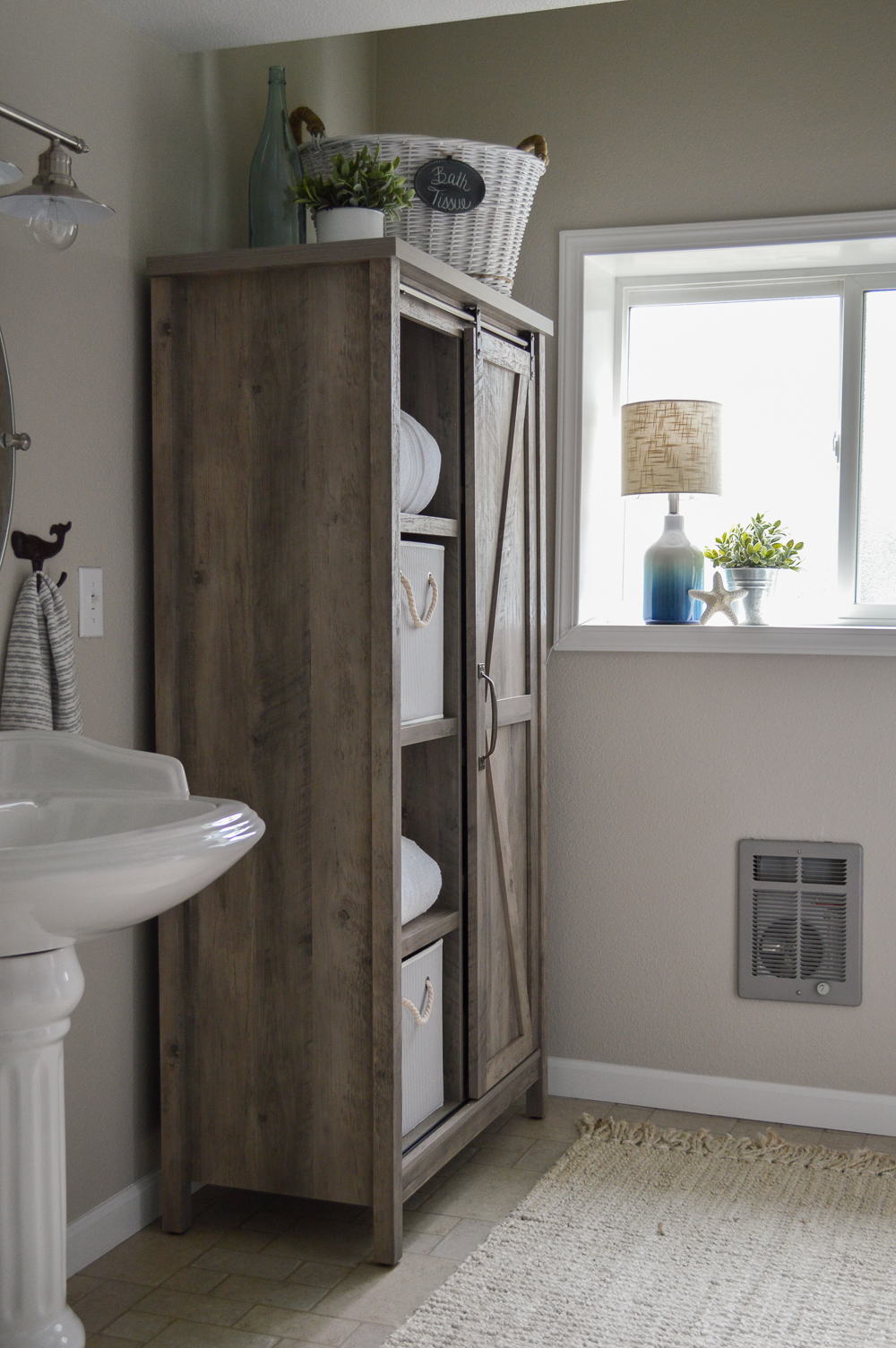 The Little Cottage Bathroom Makeover at Fox Hollow Cottage - Coastal cottage farmhouse blend with Better Homes & Gardens 