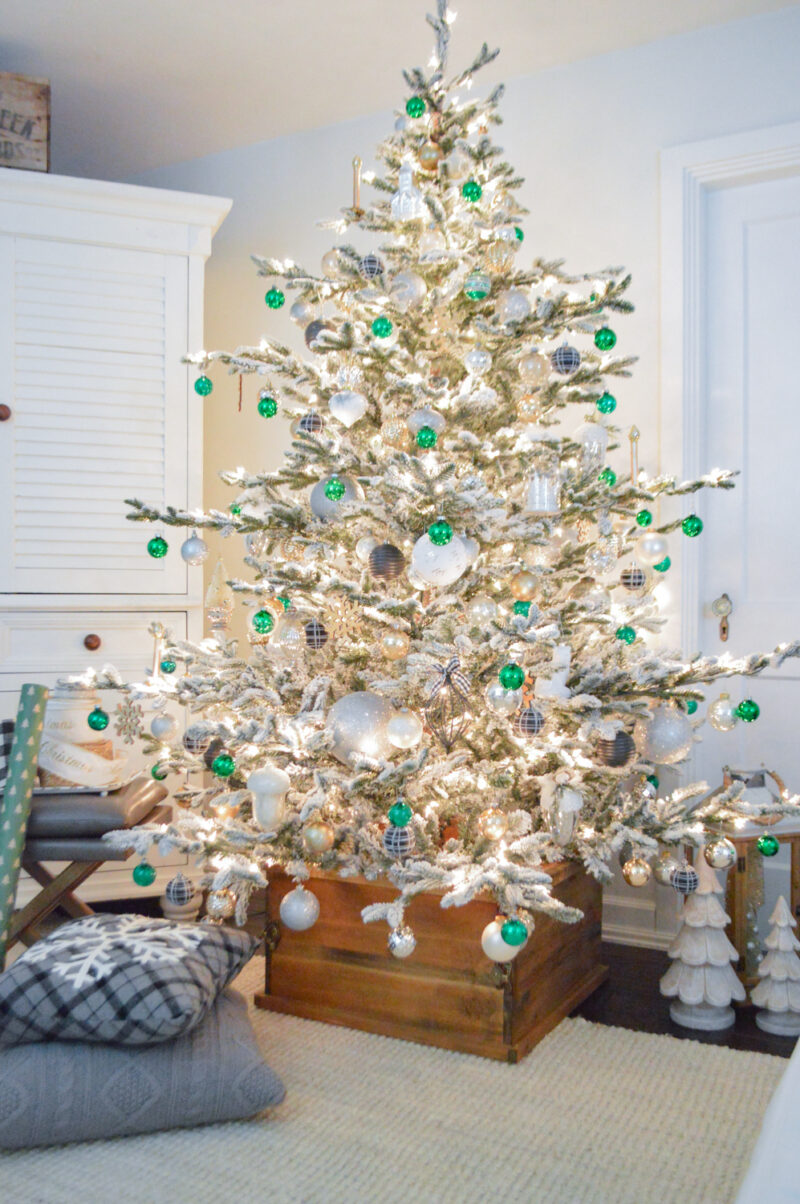 Our Silver, Gold and Green Christmas Tree - Fox Hollow Cottage