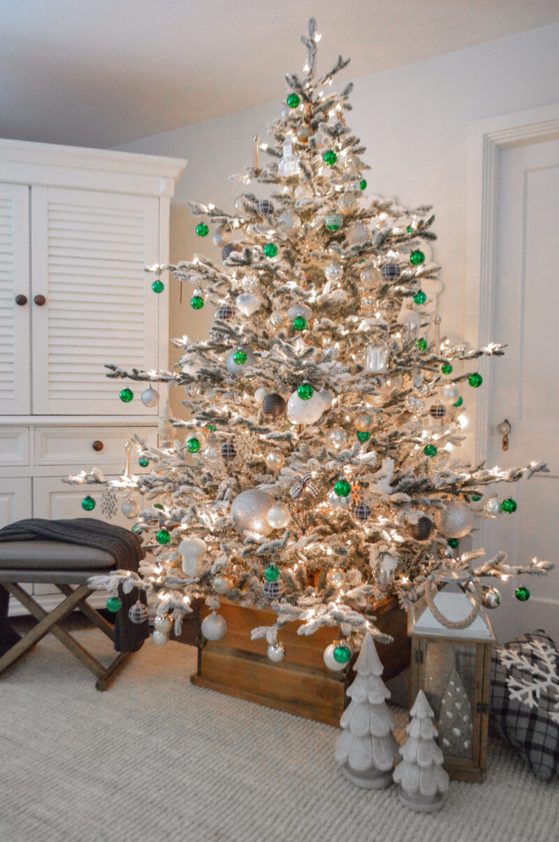 Our Silver, Gold and Green Christmas Tree - Fox Hollow Cottage