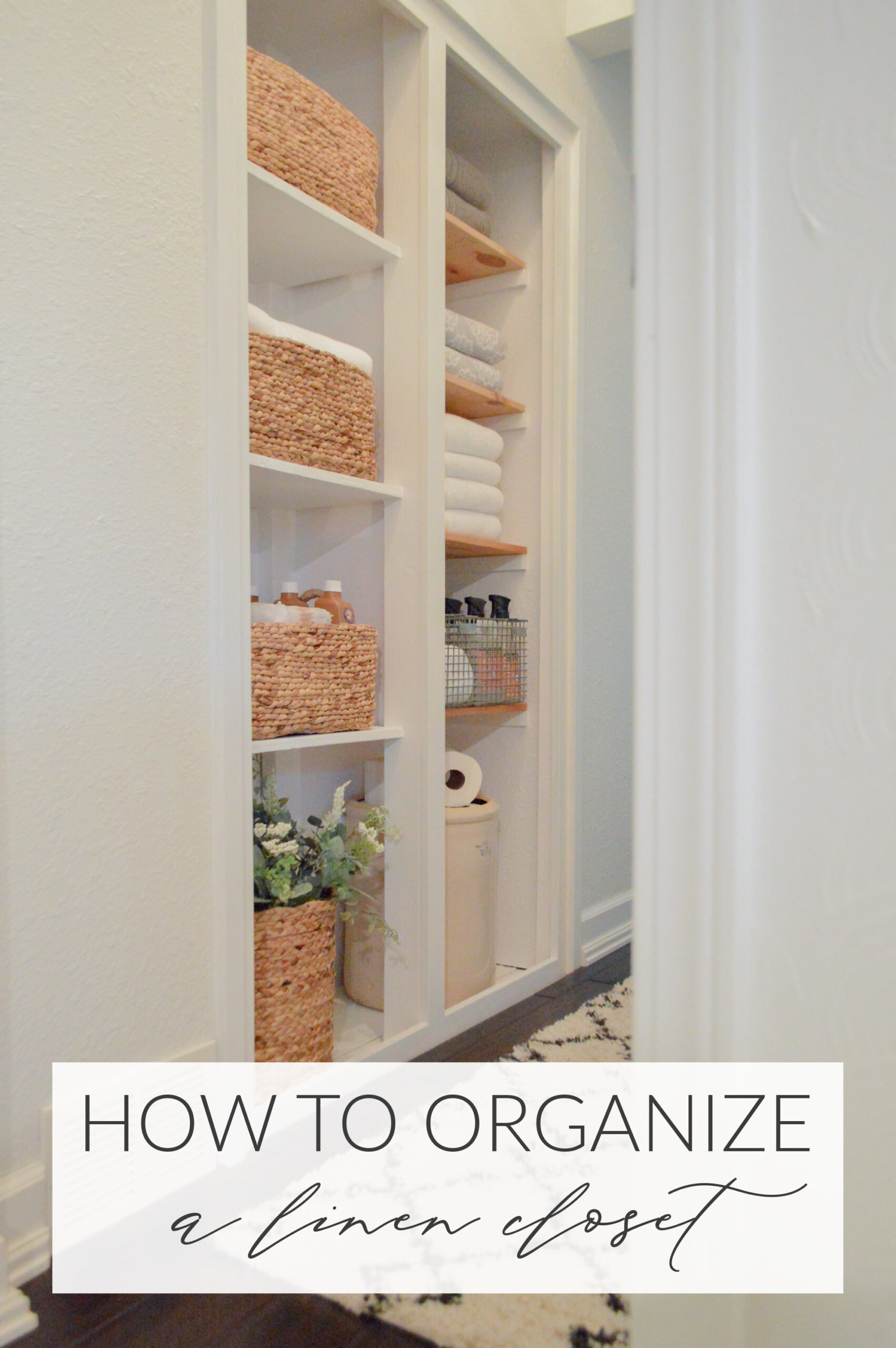 https://foxhollowcottage.com/wp-content/uploads/2021/01/how-to-organize-a-linen-cloest-simple-organizing-ideas-foxhollowcottage.com-easy-affordable-little-house-storage-scaled.jpg