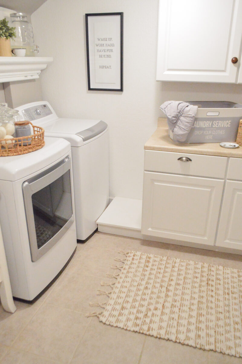 How to Stay Organized in a Small Laundry Room (my BEST tips!)